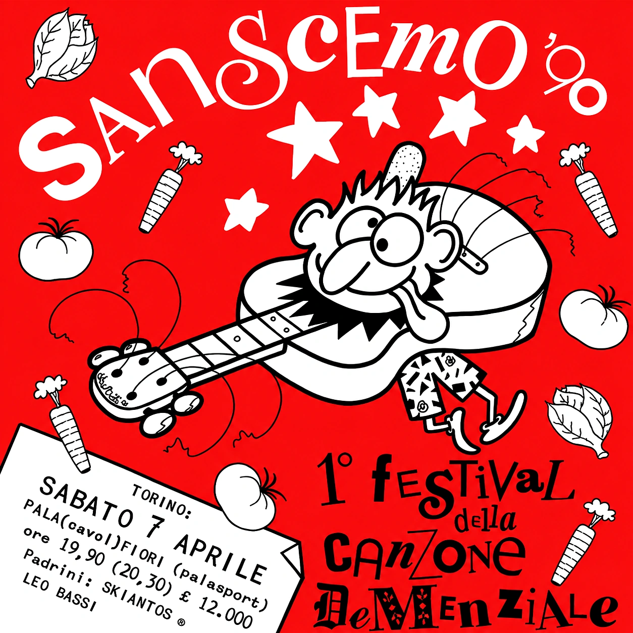 1° Festival della Canzone Demenziale — reperto locandina